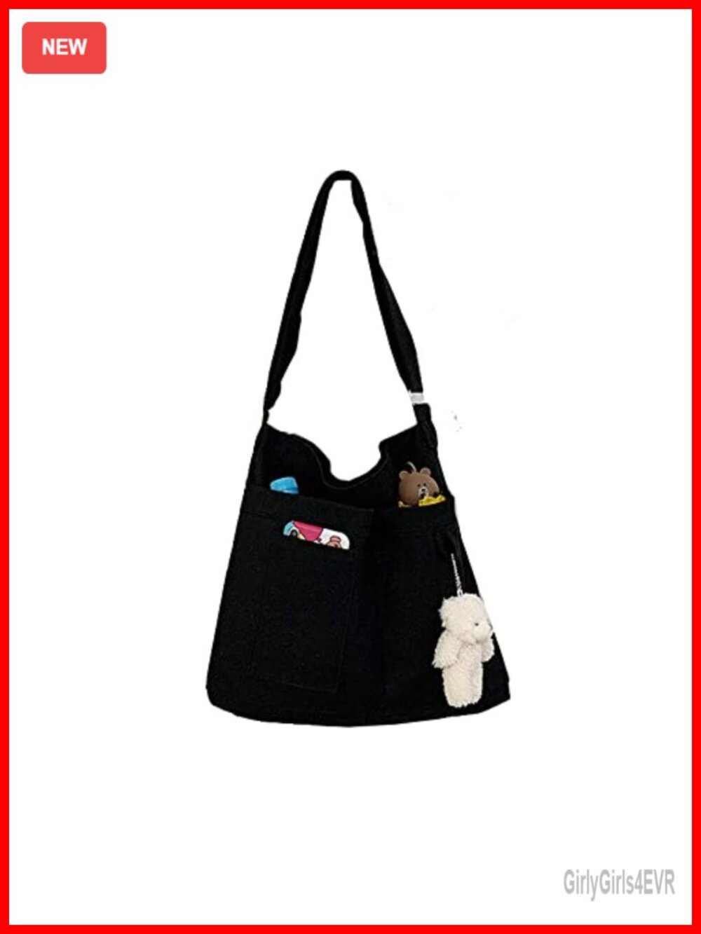 Canvas Tote Handbag Cotton Crossbody Shoulder Hobo Bag with Zipper Closures 5